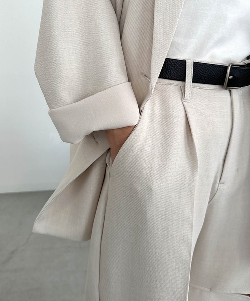 【セール】リネンライクダブルブレストテーラードジャケット（テーラードジャケット）｜andme（アンドミー）