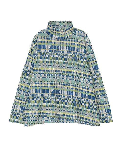 Plantation(プランテーション)の「チェックプレーティングJQ / プルオーバー / (O)(Tシャツ/カットソー・レディース・ライトグリーン/ネイビー・M size)」の8枚目の写真