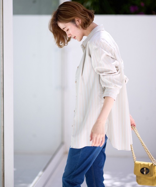 BELLUNA PLUS(ベルーナ)の「アイロン要らずの日よけシャツ(シャツ/ブラウス・レディース・ミント/ベージュ系/ブルー系・MEDIUM/LARGE/X-LARGE)」の20枚目の写真