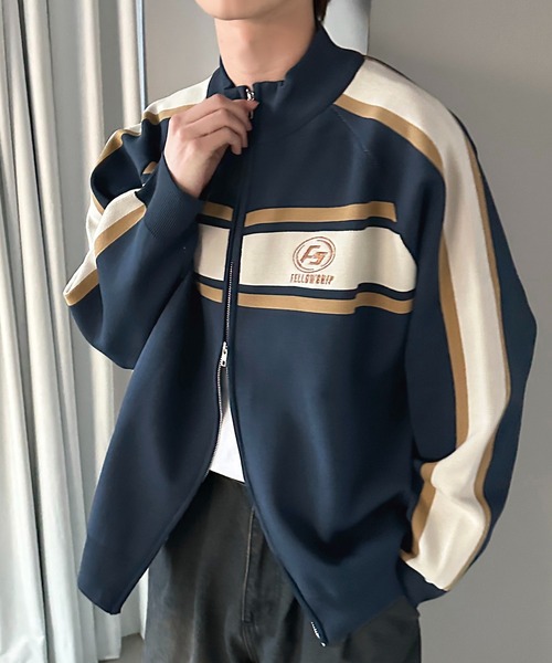 apres jour mignon(アプレジュールミニョン)の「スポンディッシュトラックジャケット【ZOZOTOWN限定アイテム】(カーディガン/ボレロ・レディース・ネイビー/ピンク/アイボリー/ブルー/グレー・X-LARGE/フリー)」の4枚目の写真