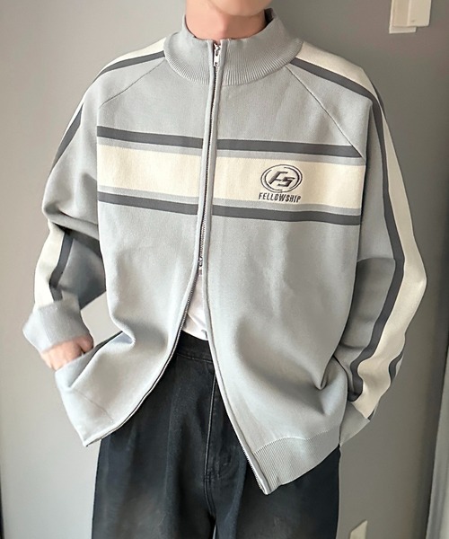 apres jour mignon(アプレジュールミニョン)の「スポンディッシュトラックジャケット【ZOZOTOWN限定アイテム】(カーディガン/ボレロ・レディース・ネイビー/ピンク/アイボリー/ブルー/グレー・X-LARGE/フリー)」の18枚目の写真