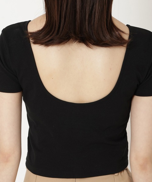 REDYAZEL（レディアゼル）の「カップ付きTシャツ（Tシャツ/カットソー・レディース・ブラック/オフホワイト/ライトグレー・FREE）」の15枚目の写真