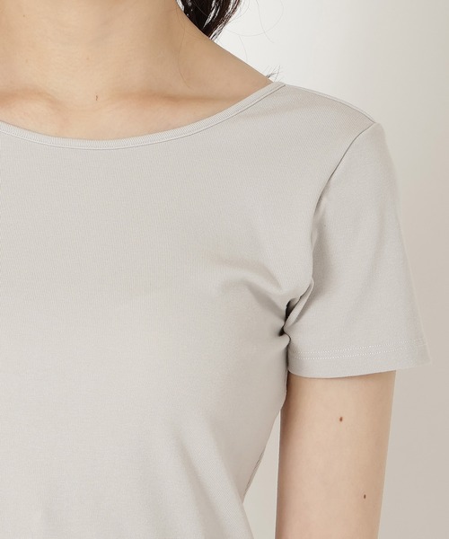 REDYAZEL（レディアゼル）の「カップ付きTシャツ（Tシャツ/カットソー・レディース・ブラック/オフホワイト/ライトグレー・FREE）」の21枚目の写真
