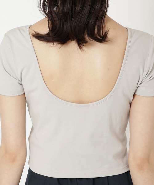 REDYAZEL（レディアゼル）の「カップ付きTシャツ（Tシャツ/カットソー・レディース・ブラック/オフホワイト/ライトグレー・FREE）」の22枚目の写真