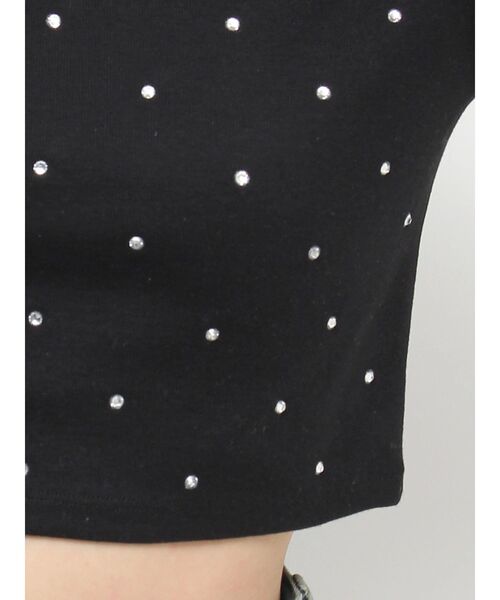 EVRIS（エヴリス）の「ラインストーンコンパクトTシャツ（Tシャツ/カットソー・レディース・ピンク/グリーン/ホワイト/ブラック・FREE）」の19枚目の写真