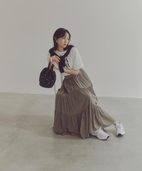 PROPORTION BODY DRESSING（プロポーションボディドレッシング）の「＜Ｅ＞ロゴＴシャツ / 1214167400（Tシャツ/カットソー・レディース・ダークグレー/ホワイト・FREE）」の13枚目の写真