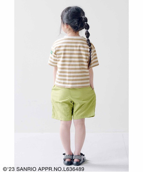 シロップ.(シロップ.)の「サンリオキャラクターコラボ カラーボーダーのTシャツ:キッズ(Tシャツ/カットソー・キッズ・ベージュ/グリーン/ブルー・13/12/11)」の11枚目の写真