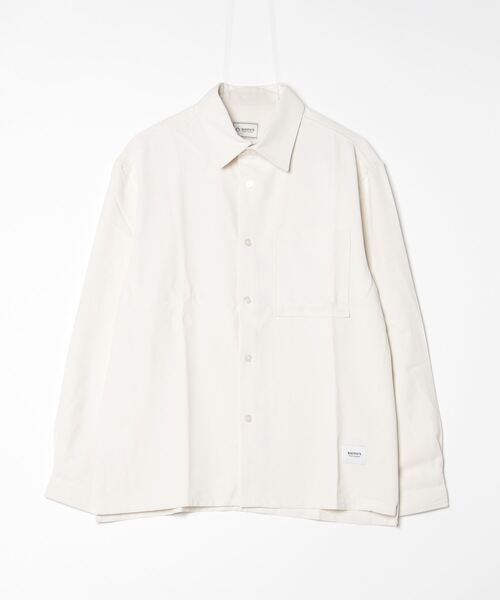 ALWAYS GOOD TIME（オルウェイズグッドタイム）の「【BAEXFATE/べクスフェイト】バックサテン センターバックプリーツ長袖シャツ（シャツ/ブラウス・メンズ・ブラック/ナチュラル/ベージュ・M/L/XL）」の3枚目の写真