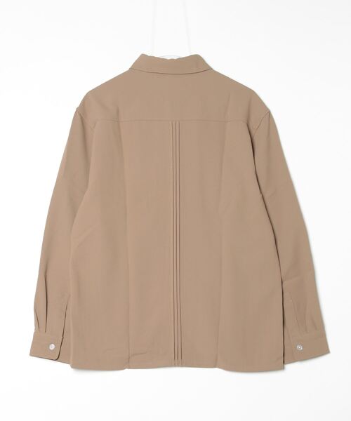 ALWAYS GOOD TIME（オルウェイズグッドタイム）の「【BAEXFATE/べクスフェイト】バックサテン センターバックプリーツ長袖シャツ（シャツ/ブラウス・メンズ・ブラック/ナチュラル/ベージュ・M/L/XL）」の4枚目の写真