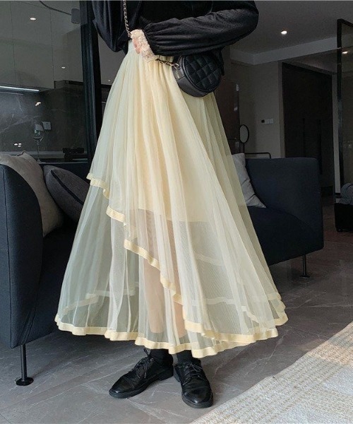 【OBLI】完売品♡スパンコールチュールスカート（ピンク）【定価¥40,700】 OBLI - オブリ 美品 スパンコールチュールスカートの通販 by