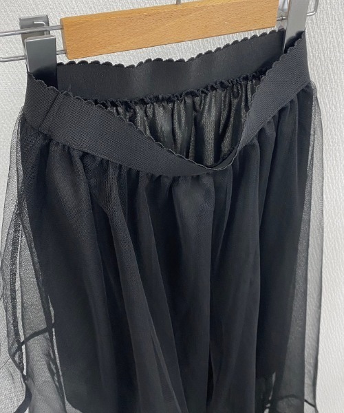 LADY LIKE（レディライク）の「パイピングチュールスカート（スカート・レディース・ブラック/アイボリー・M）」の20枚目の写真