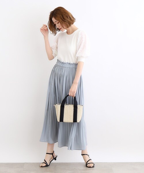 grove(グローブ)の「◆スクエアテープペーパー巾着2WAYトート(トートバッグ・レディース・ライトベージュ/アイボリー/ベージュ系3/グレー・00)」の21枚目の写真