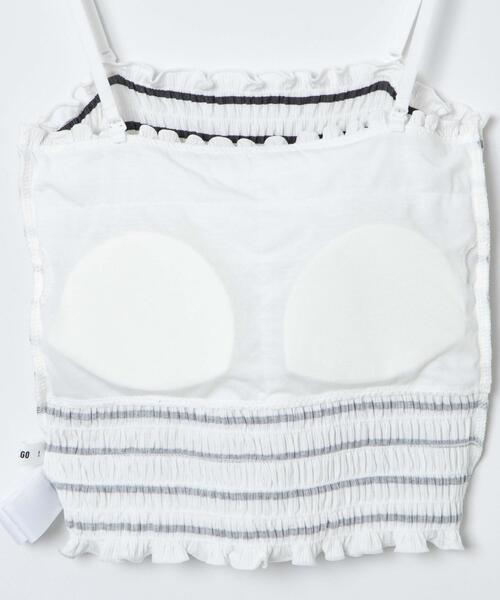 WEGO（ウィゴー）の「WEGO/2WAYシャーリングキャミ（キャミソール・レディース・ブラック/オフホワイト/その他1・FREE）」の8枚目の写真