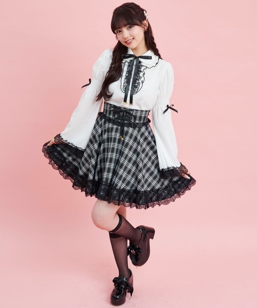 シークレットハニー Secrethoney レースアップボリュームフレアスカート シークレットハニー Secret Honey レースアップボリュームフレア