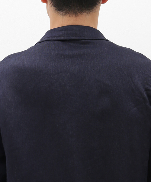 Kaptain Sunshine(キャプテン サンシャイン)の「KAPTAIN SUNSHINE / Work Jacket KS24SJK08(テーラードジャケット・メンズ・ネイビー/ブラウン・MEDIUM/LARGE)」の8枚目の写真