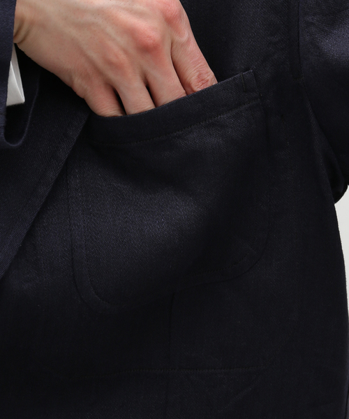 Kaptain Sunshine(キャプテン サンシャイン)の「KAPTAIN SUNSHINE / Work Jacket KS24SJK08(テーラードジャケット・メンズ・ネイビー/ブラウン・MEDIUM/LARGE)」の12枚目の写真