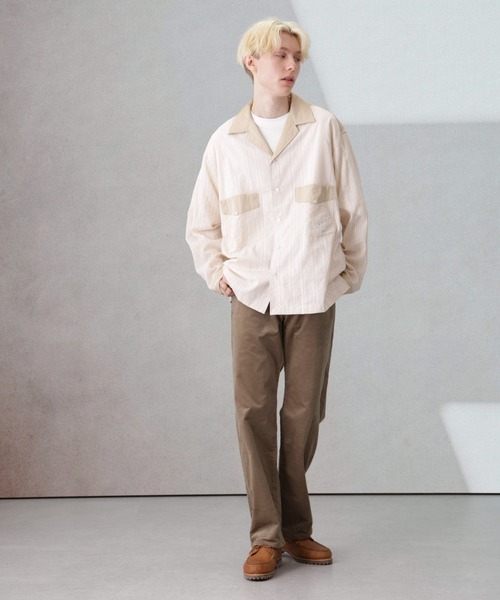 Apo(s)ture(アポスチャー)の「THOM-001/コーデュロイストレートパンツ(その他パンツ・メンズ・ネイビー/ベージュ/ブラック/カーキ・XS/S/M/L/XL)」の21枚目の写真