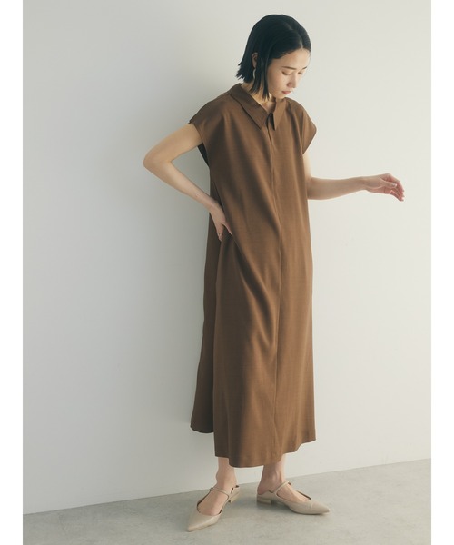armonia（アルモニーア）の「a.襟付きフレアワンピース（ワンピース・レディース・ネイビー/ブラウン/ブラック・FREE）」の2枚目の写真