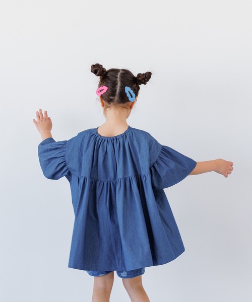 LOWRYS FARM（ローリーズファーム）の「デニムボリュームブラウス