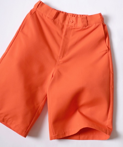 SITRY（シトリー）の「Twill Fabric Wide Shorts/ツイル ワイドショーツ ハーフパンツ ワークショーツ（チノパンツ・メンズ・グリーン/ベージュ/オレンジ/ブラック・M/L/LL）」の4枚目の写真