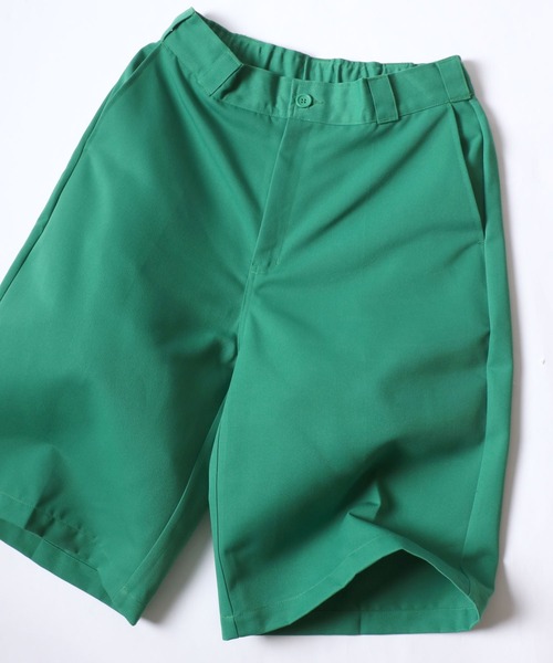 SITRY（シトリー）の「Twill Fabric Wide Shorts/ツイル ワイドショーツ ハーフパンツ ワークショーツ（チノパンツ・メンズ・グリーン/ベージュ/オレンジ/ブラック・M/L/LL）」の3枚目の写真