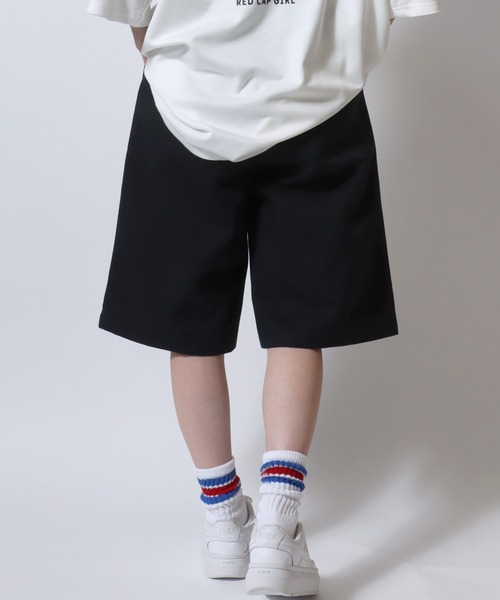 SITRY（シトリー）の「Twill Fabric Wide Shorts/ツイル ワイドショーツ ハーフパンツ ワークショーツ（チノパンツ・メンズ・グリーン/ベージュ/オレンジ/ブラック・M/L/LL）」の20枚目の写真