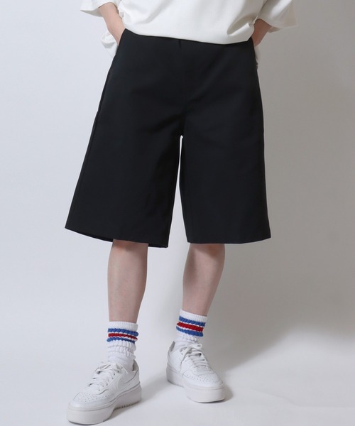 SITRY（シトリー）の「Twill Fabric Wide Shorts/ツイル ワイドショーツ ハーフパンツ ワークショーツ（チノパンツ・メンズ・グリーン/ベージュ/オレンジ/ブラック・M/L/LL）」の19枚目の写真