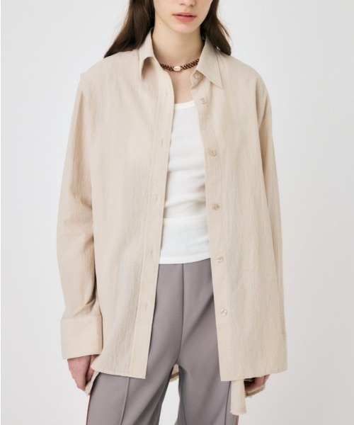 MOUSSY（マウジー）の「LAYERED オーバーシャツ（シャツ/ブラウス 