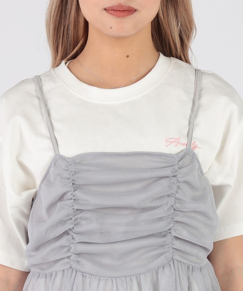 INTERPLANET（インタープラネット）の「ドロストバックリボン　キャミチュニック（キャミソール・レディース・アイボリー/グレー/ブラック・FREE）」の9枚目の写真