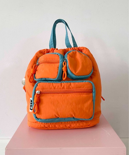 CONTROL FREAK（コントロールフリーク）の「CONTROL FREAK / CTFK（コントロールフリーク）撥水ギャザーマルチポケットショルダー（ショルダーバッグ・レディース・チャコール/アイボリー/ブルー/シルバー/オレンジ/ピンク・FREE）」の10枚目の写真