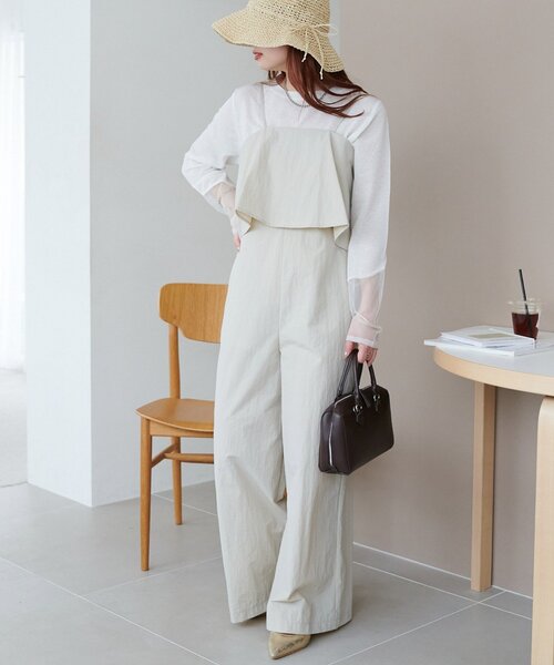 新色追加!/WEB限定】フリルサロペット（サロペット