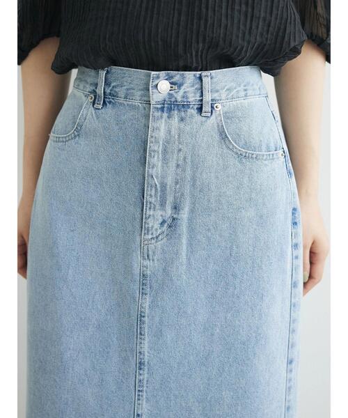 ELENCARE DUE（エレンカーレデュエ）の「・ELENCARE　DUE　デニムロングスカート（スカート・レディース・インディゴブルー/ライトインディゴブルー/杢グレー・FREE）」の17枚目の写真
