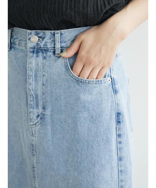 ELENCARE DUE（エレンカーレデュエ）の「・ELENCARE　DUE　デニムロングスカート（スカート・レディース・インディゴブルー/ライトインディゴブルー/杢グレー・FREE）」の18枚目の写真