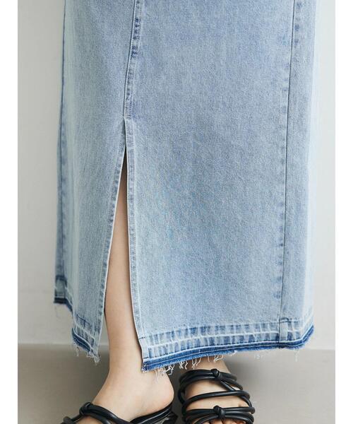 ELENCARE DUE（エレンカーレデュエ）の「・ELENCARE　DUE　デニムロングスカート（スカート・レディース・インディゴブルー/ライトインディゴブルー/杢グレー・FREE）」の19枚目の写真
