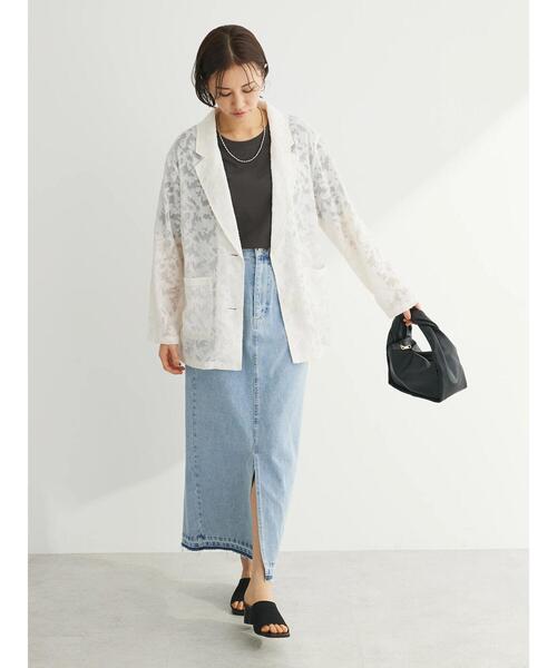 ELENCARE DUE（エレンカーレデュエ）の「・ELENCARE　DUE　デニムロングスカート（スカート・レディース・インディゴブルー/ライトインディゴブルー/杢グレー・FREE）」の10枚目の写真