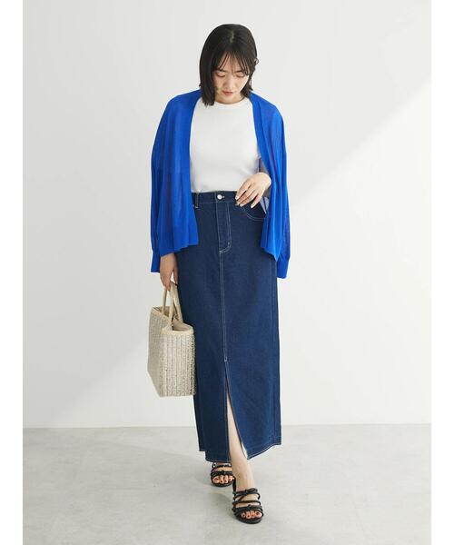ELENCARE DUE（エレンカーレデュエ）の「・ELENCARE　DUE　デニムロングスカート（スカート・レディース・インディゴブルー/ライトインディゴブルー/杢グレー・FREE）」の11枚目の写真