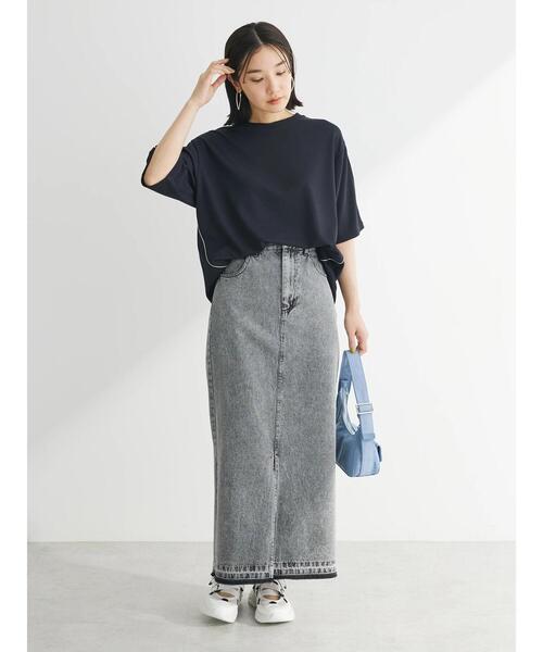 ELENCARE DUE（エレンカーレデュエ）の「・ELENCARE　DUE　デニムロングスカート（スカート・レディース・インディゴブルー/ライトインディゴブルー/杢グレー・FREE）」の5枚目の写真