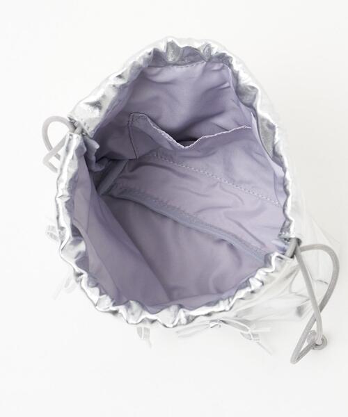 WEGO（ウィゴー）の「WEGO/巾着付きクリアショルダー（ショルダーバッグ・レディース・シルバー/ピンク/ホワイト系その他/ホワイト/ブラック・FREE）」の10枚目の写真