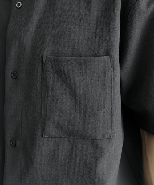 ITEMS URBANRESEARCH（アイテムズ アーバンリサーチ）の「ドライタッチ レギュラーカラー 半袖シャツ（シャツ/ブラウス・メンズ・ミント/ブルー/チャコールグレー/アイボリー・MEDIUM/LARGE）」の12枚目の写真