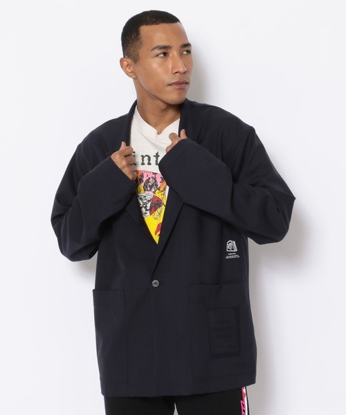 yoshiokubo（ヨシオクボ）の「yoshiokubo/ヨシオクボ/SUMMER WOOL HAORI JKT（テーラードジャケット・メンズ・ネイビー・3）」の5枚目の写真