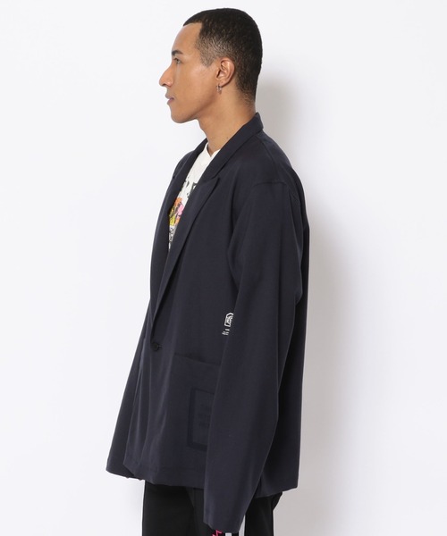 yoshiokubo（ヨシオクボ）の「yoshiokubo/ヨシオクボ/SUMMER WOOL HAORI JKT（テーラードジャケット・メンズ・ネイビー・3）」の6枚目の写真