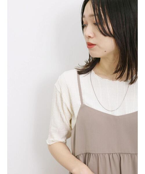 Samansa Mos2 blue（サマンサモスモスブルー）の「◎ジャカードフリンジプルオーバー（Tシャツ/カットソー・レディース・カーキ/ブラック/キナリ・F）」の19枚目の写真