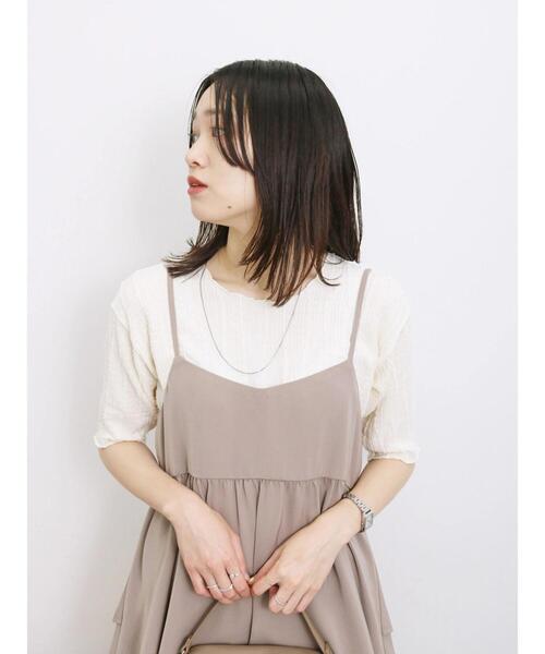 Samansa Mos2 blue（サマンサモスモスブルー）の「◎ジャカードフリンジプルオーバー（Tシャツ/カットソー・レディース・カーキ/ブラック/キナリ・F）」の18枚目の写真