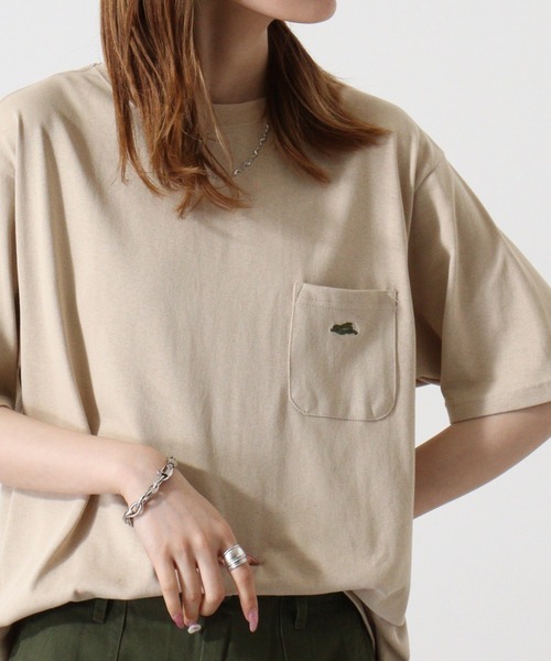 KRIFF MAYER（クリフメイヤー）の「Wet protection one point short sleeve pocket T-shirt / ウェットプロテクト ワンポイント半袖ポケットTシャツ unisex（Tシャツ/カットソー・メンズ・オフホワイト/ベージュ/オレンジ/ライトグリーン/チャコール/ラベンダー・L/XL/M）」の5枚目の写真