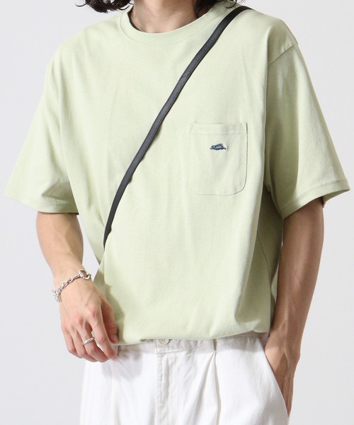 KRIFF MAYER（クリフメイヤー）の「Wet protection one point short sleeve pocket T-shirt / ウェットプロテクト ワンポイント半袖ポケットTシャツ unisex（Tシャツ/カットソー・メンズ・オフホワイト/ベージュ/オレンジ/ライトグリーン/チャコール/ラベンダー・L/XL/M）」の13枚目の写真