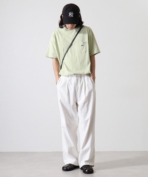 KRIFF MAYER（クリフメイヤー）の「Wet protection one point short sleeve pocket T-shirt / ウェットプロテクト ワンポイント半袖ポケットTシャツ unisex（Tシャツ/カットソー・メンズ・オフホワイト/ベージュ/オレンジ/ライトグリーン/チャコール/ラベンダー・L/XL/M）」の15枚目の写真