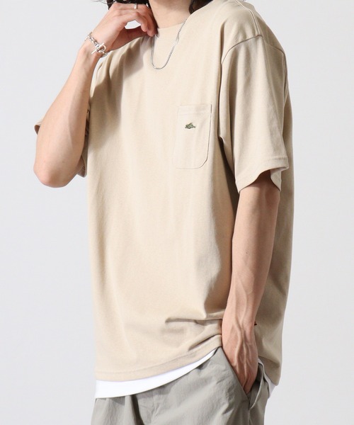 KRIFF MAYER（クリフメイヤー）の「Wet protection one point short sleeve pocket T-shirt / ウェットプロテクト ワンポイント半袖ポケットTシャツ unisex（Tシャツ/カットソー・メンズ・オフホワイト/ベージュ/オレンジ/ライトグリーン/チャコール/ラベンダー・L/XL/M）」の9枚目の写真