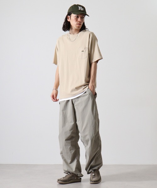 KRIFF MAYER（クリフメイヤー）の「Wet protection one point short sleeve pocket T-shirt / ウェットプロテクト ワンポイント半袖ポケットTシャツ unisex（Tシャツ/カットソー・メンズ・オフホワイト/ベージュ/オレンジ/ライトグリーン/チャコール/ラベンダー・L/XL/M）」の10枚目の写真