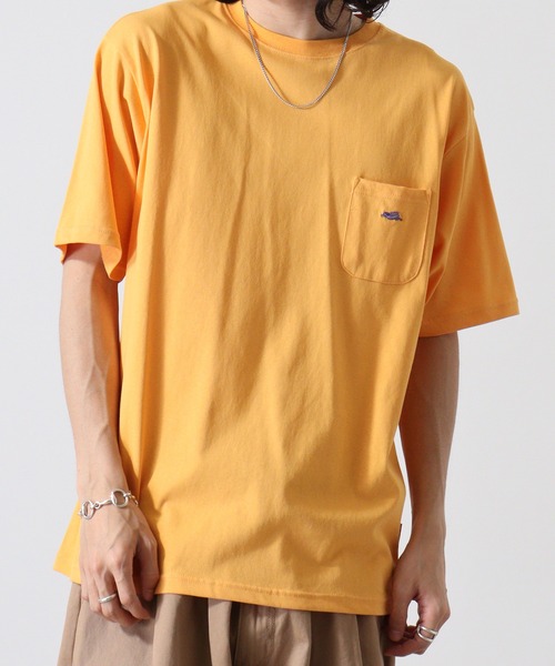 KRIFF MAYER（クリフメイヤー）の「Wet protection one point short sleeve pocket T-shirt / ウェットプロテクト ワンポイント半袖ポケットTシャツ unisex（Tシャツ/カットソー・メンズ・オフホワイト/ベージュ/オレンジ/ライトグリーン/チャコール/ラベンダー・L/XL/M）」の18枚目の写真