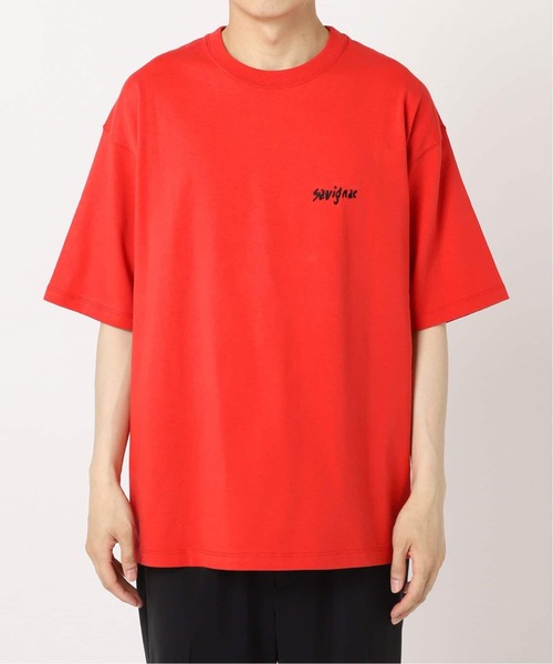 EDIFICE(エディフィス)の「《再入荷》SAVIGNAC (サビニャック) 別注 French Company プリント Tシャツ(Tシャツ/カットソー・メンズ・グリーン系その他/イエロー/アイボリー/ブラックミックス/グレー/オフホワイト/レッド/サックスブルー・X-LARGE/LARGE/MEDIUM)」の19枚目の写真